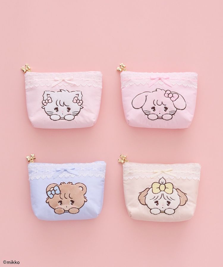 🎀【預訂】Maison de FLEUR x Lil ala mode Pouch - Latte