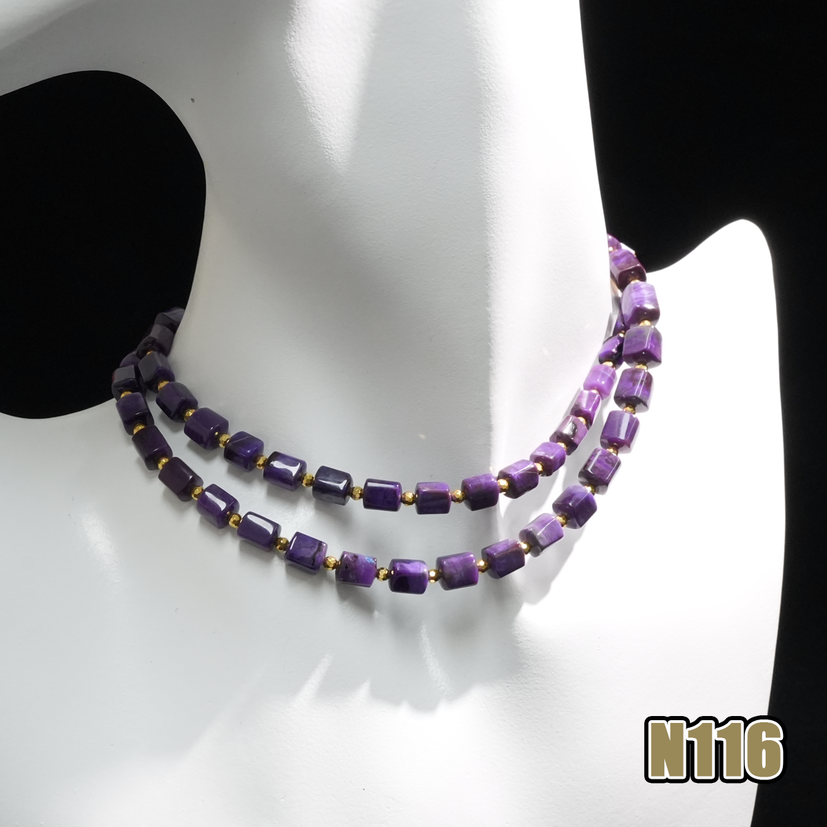 18K金鑽石扣(畢業級)舒俱萊帝皇紫頸鏈