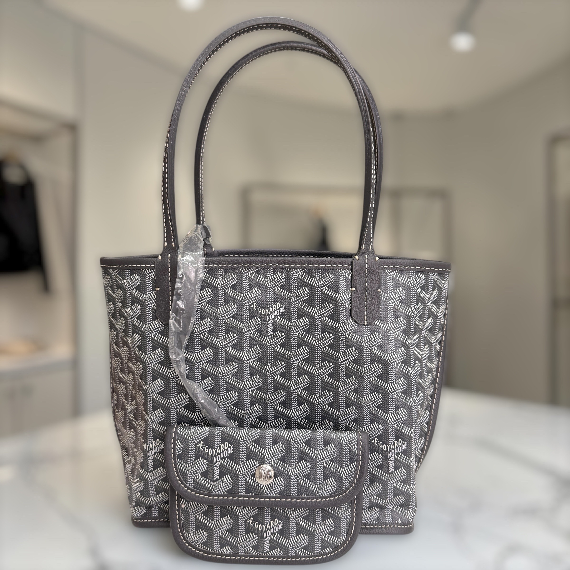 95% New Goyard Mini Anjou Bag-Grey