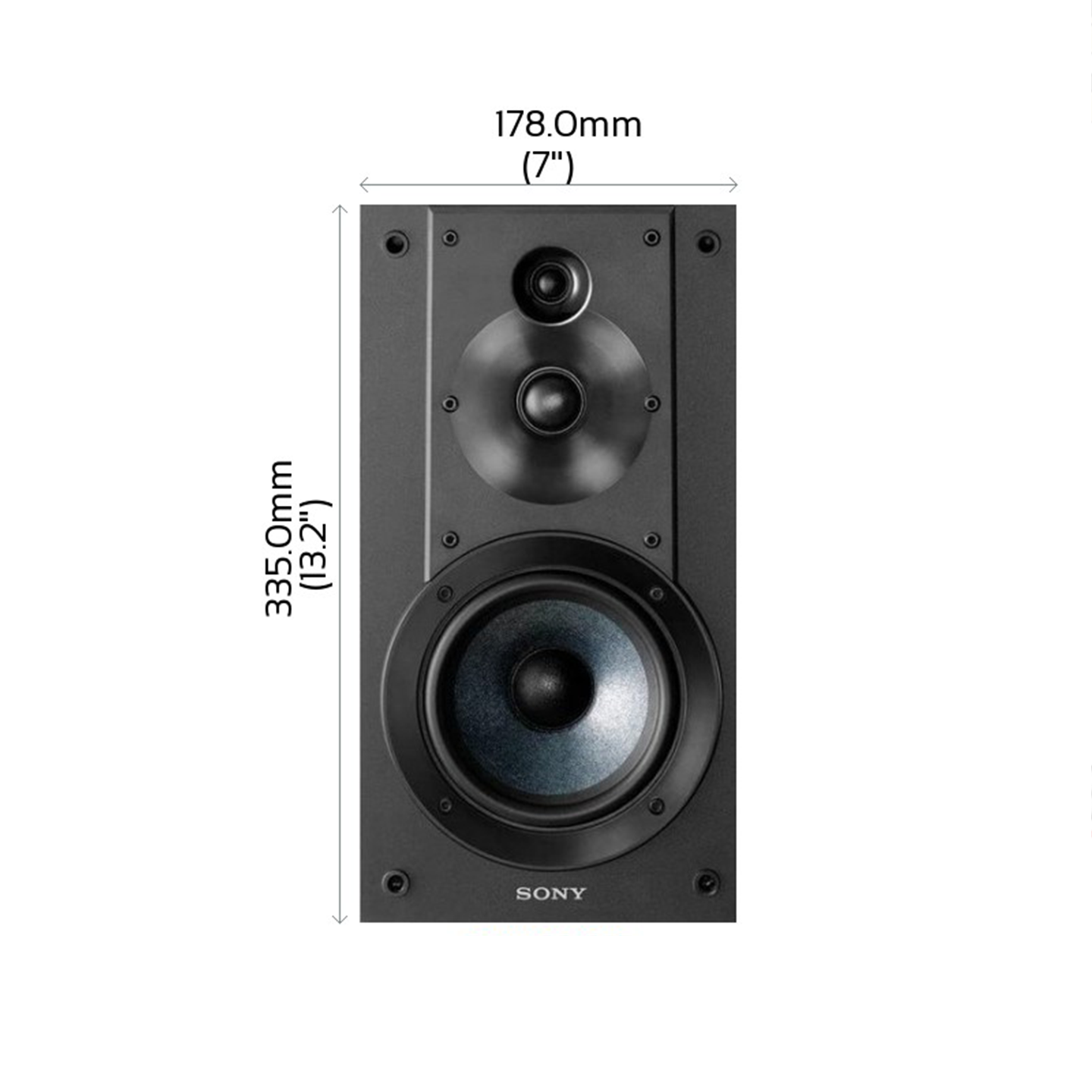 Sony 3-Way Bookshelf Speakers Hi-Res Audio (SS-CS5)
