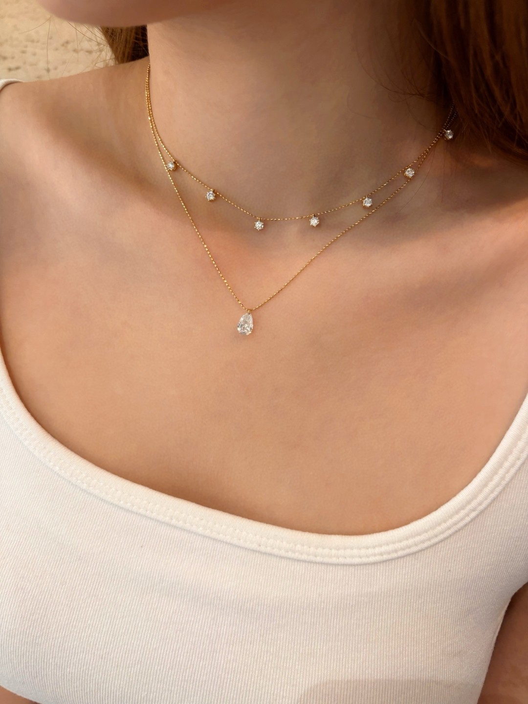 18K Lab Diamond Necklace 
