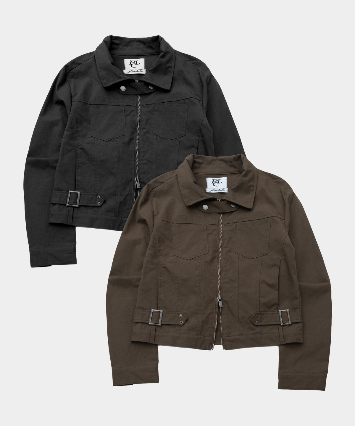 🇰🇷訂購｜PLACE STUDIO 26SS｜Belted Rivet Incision Blouson Cotton Jacket  2色