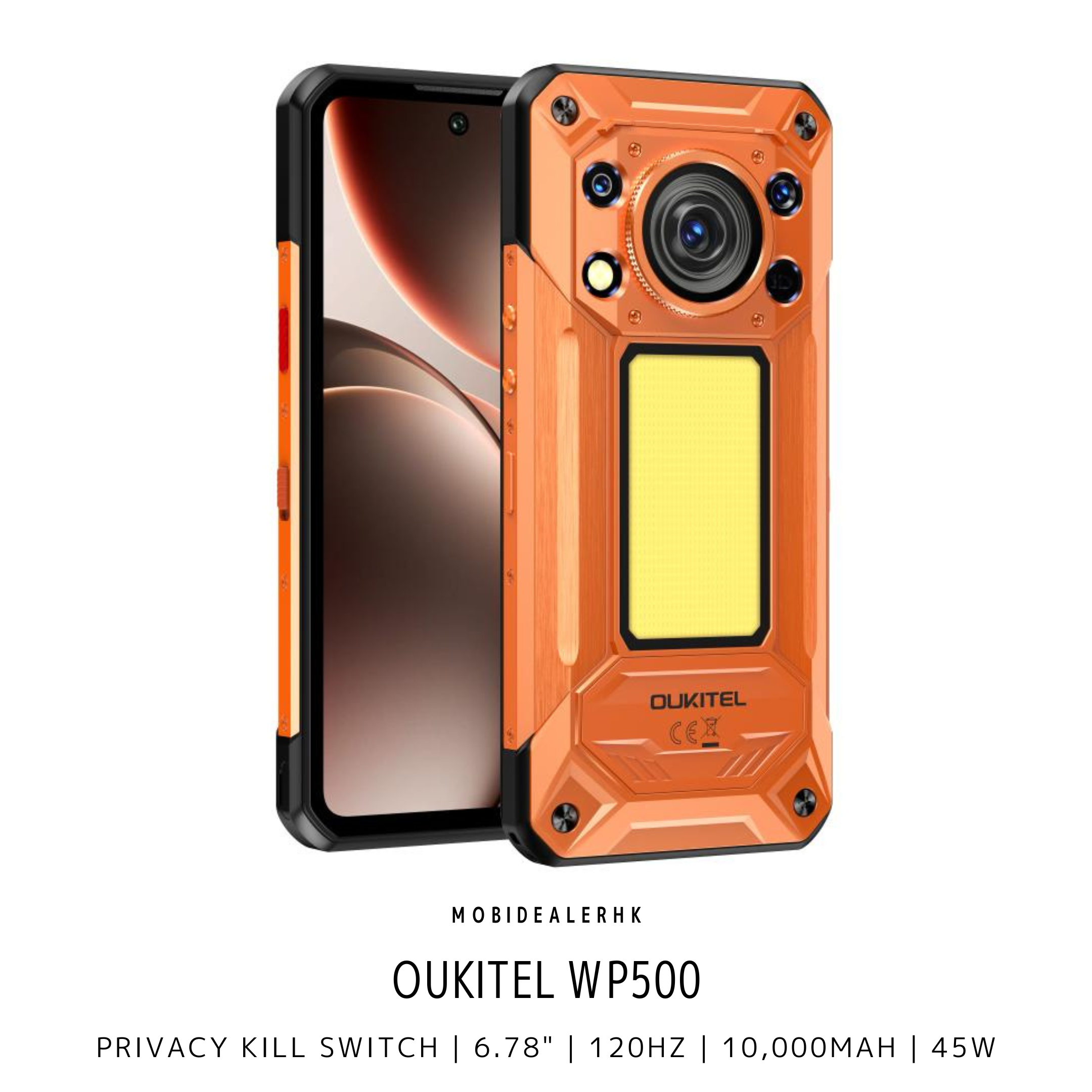 Oukitel WP500 | 歐奇 WP500 | 5G | 三防手機 | 夜視鏡 | 10,000mAh | 反向充電 | 6.78"