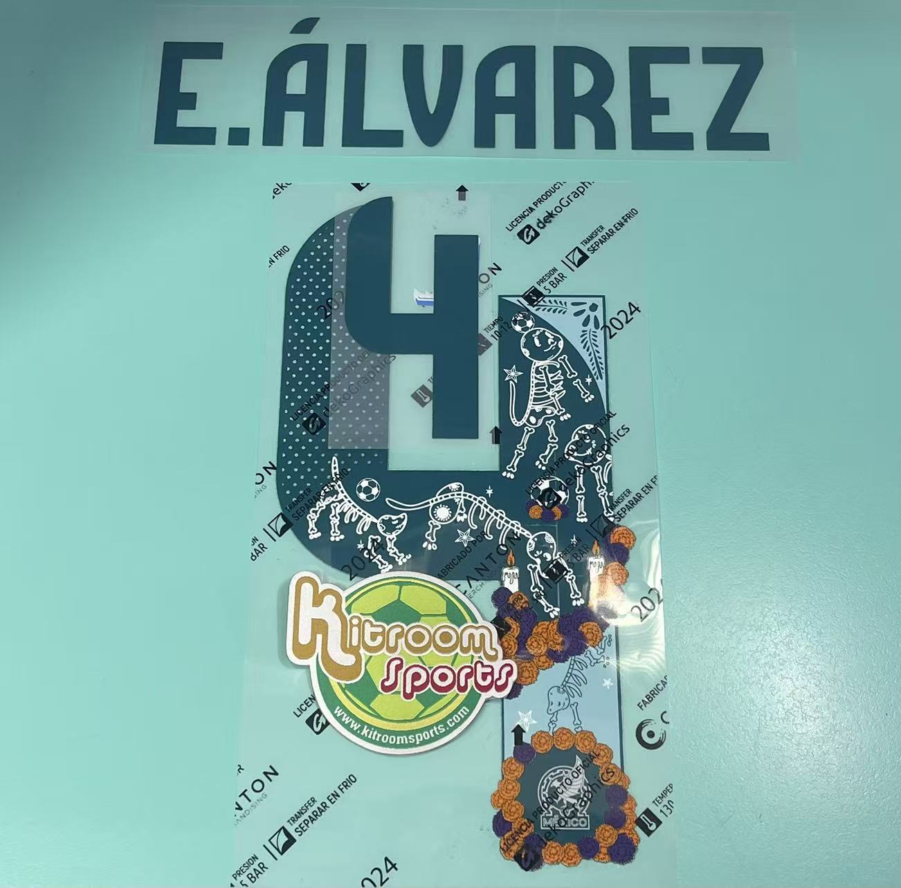 2024 Mexico Día de los Muertos Away Nameset #4 E.ALVAREZ