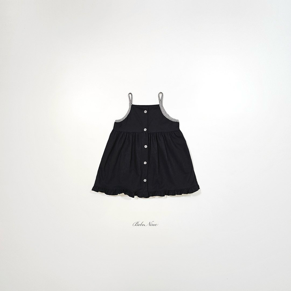 ☀️預訂 韓國直送☀️🇰🇷Bebenine三色荷葉邊下擺純棉吊帶連身裙