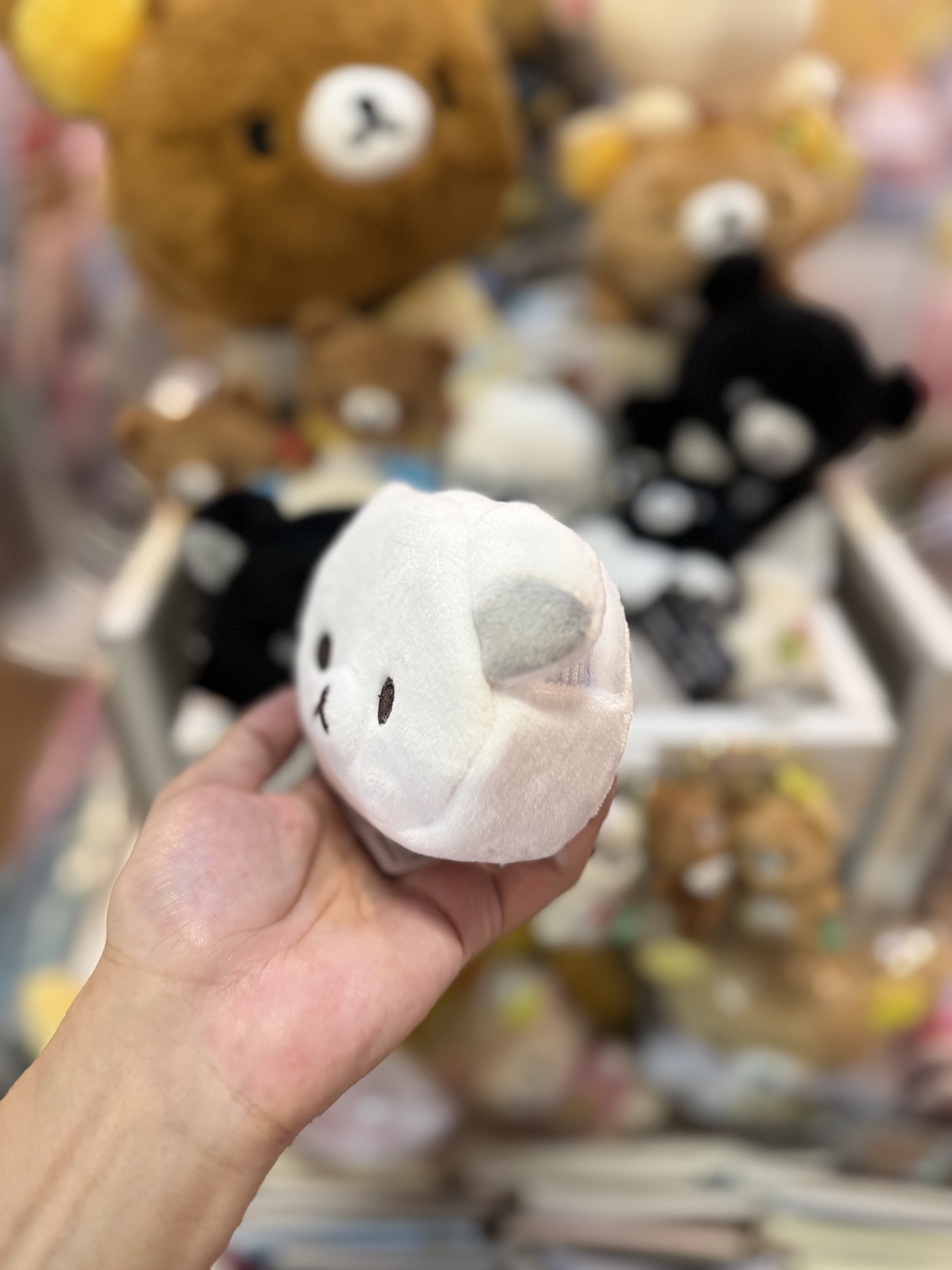 《現貨》全新Rilakkuma 黑白系列 毛毛頭型小物袋