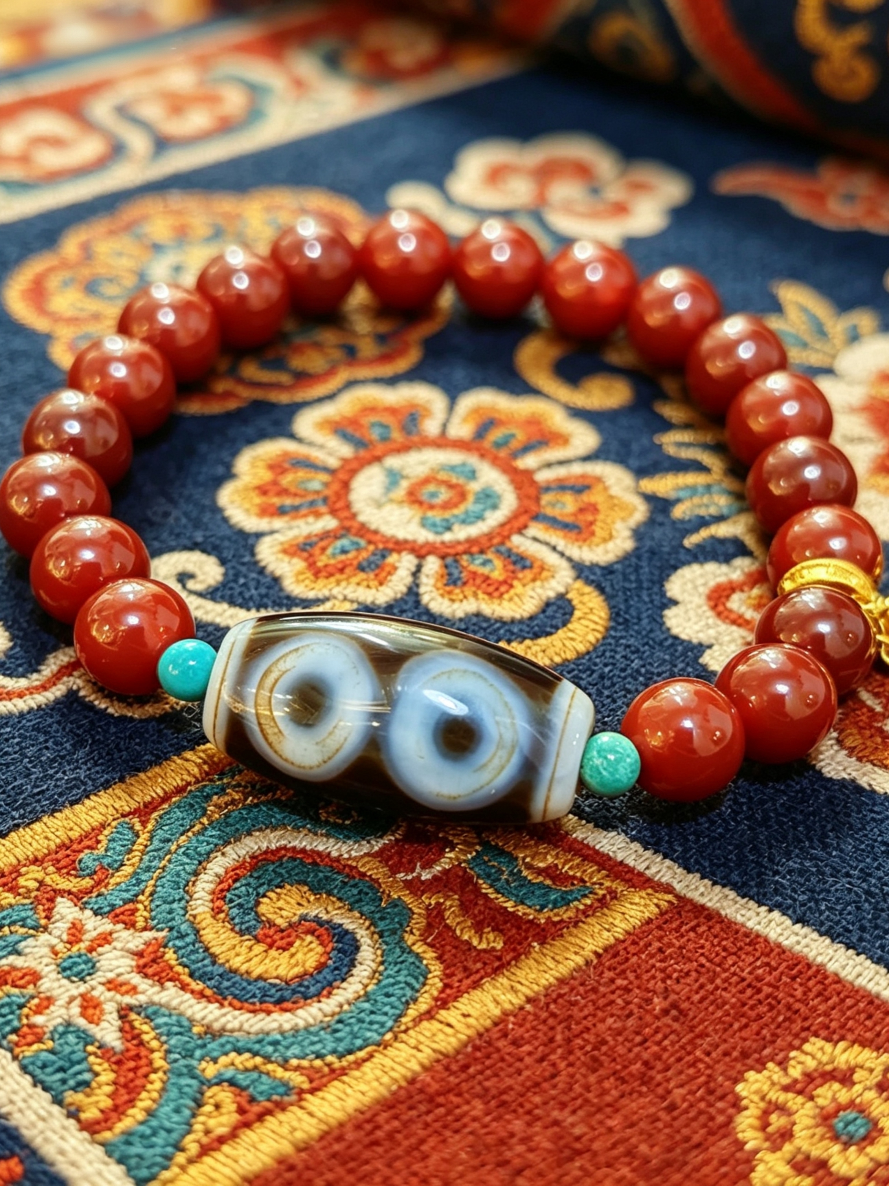 「黑白財神二眼天珠」26046