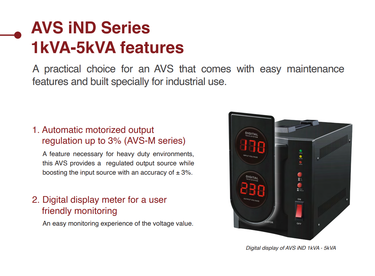 NeuroPower 1KVA 3KVA Industrial Auto Voltage Stablizer AVR Auto Voltage Regulator AVS-R1KE AVS-R3KE