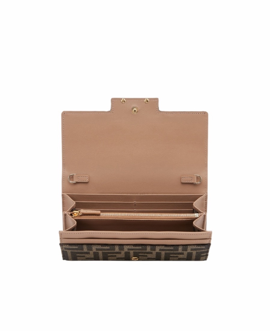 Fendi 女士 Baguette徽標鏈條錢包均碼碼常規、19cm*1cm*9cm