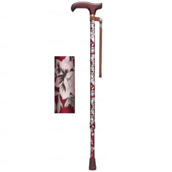 日本富士家單腳花紋枴杖(紅花)WB3717