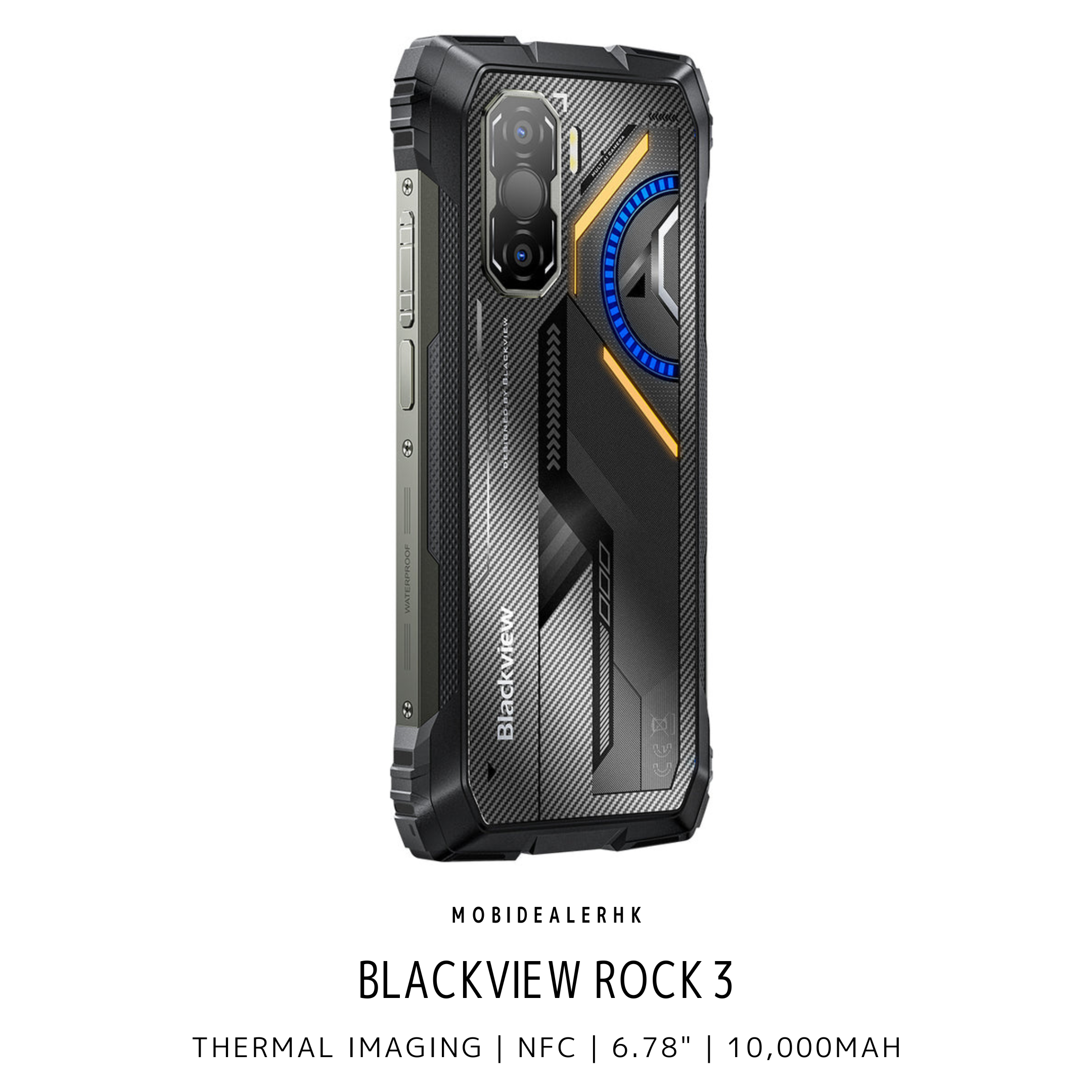 Blackview Rock 3 | 4G | 三防手機 | 熱感 | 露營燈 | NFC | 6.78" | 10,000mAh