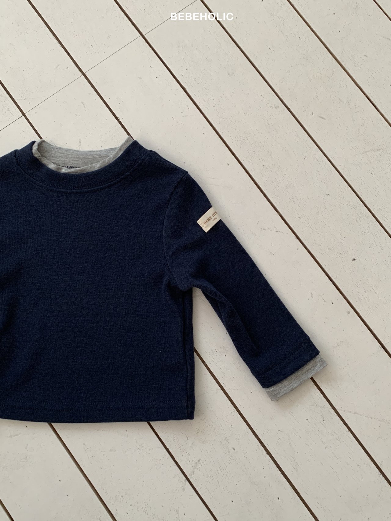 🌸預訂 韓國直送🌸🇰🇷BEBEHOLIC三色假兩件長袖上衣