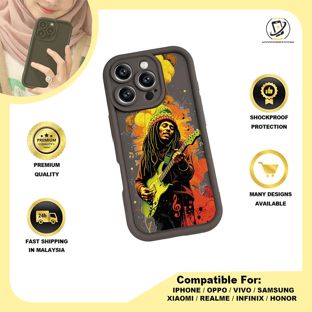 TPU DESIGN CASE PHONE FOR HONOR - DESIGN BOBMARLEY