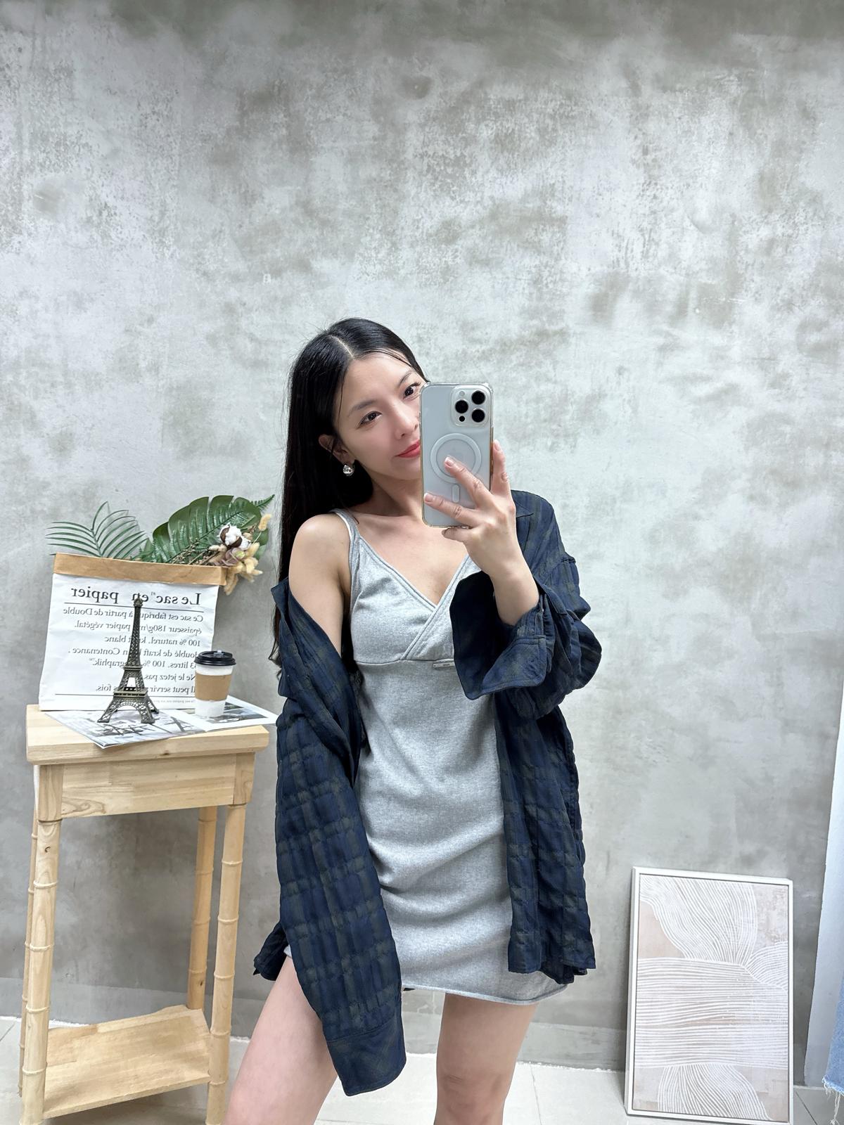 G21 皺皺格仔薄恤衫