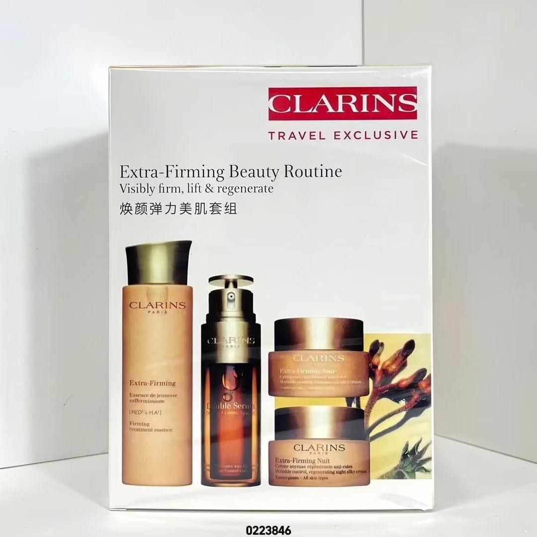 CLARINS 嬌韻詩 新版 煥顏緊致彈簧日晚面霜 4件套裝