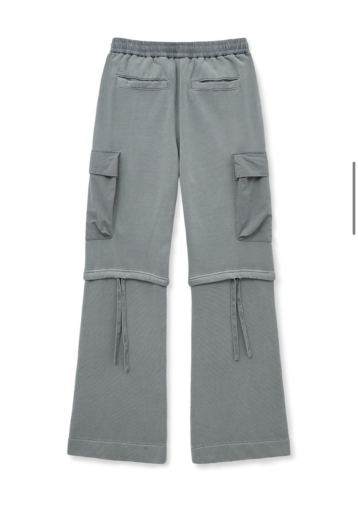 MATIN KIM特價場 PIGMENT DYED CARGO PANTS FOR WOMEN IN LIGHT GREY