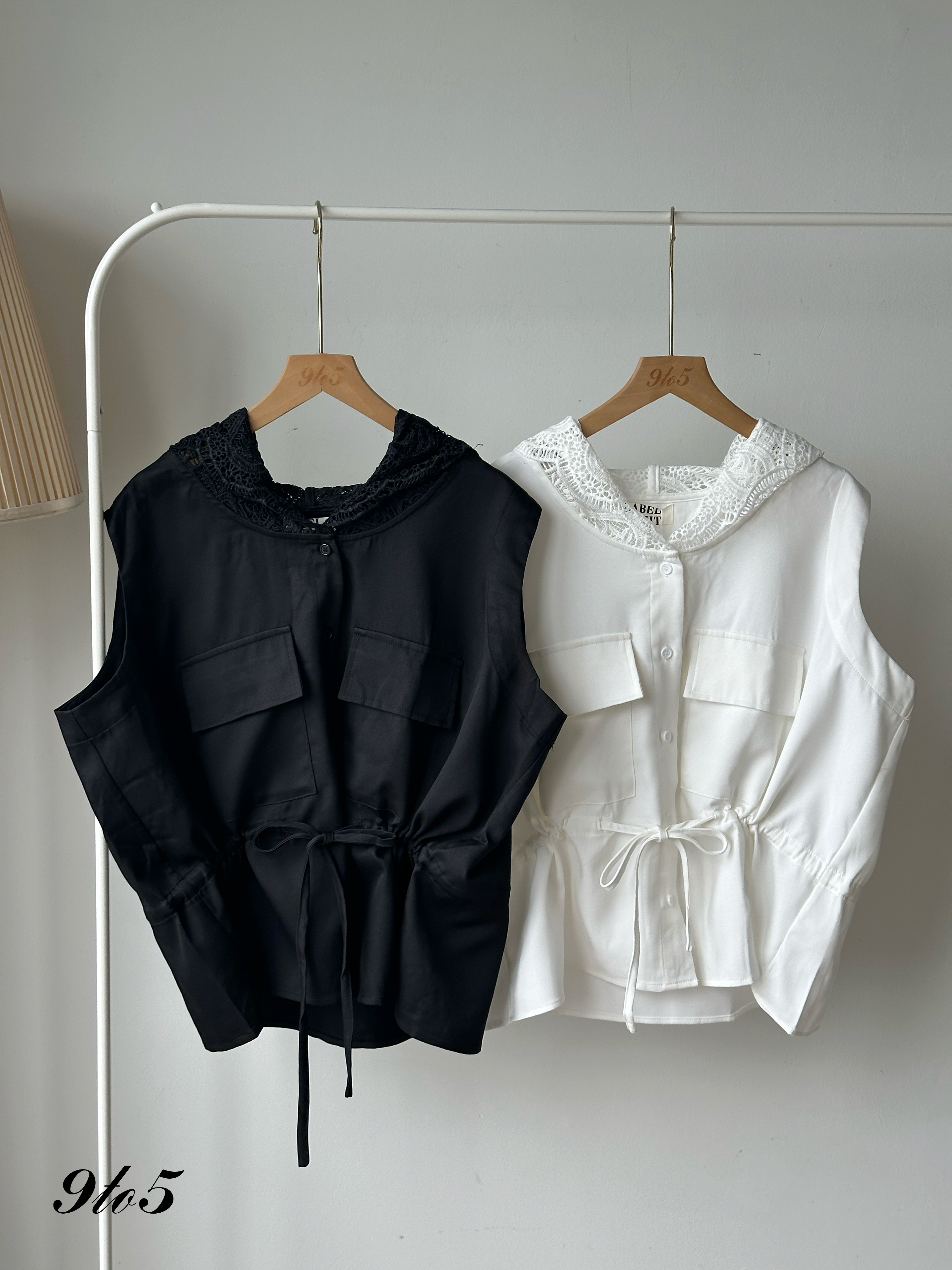 T4115 Lace Hood Oversize Top - 4 Colors 