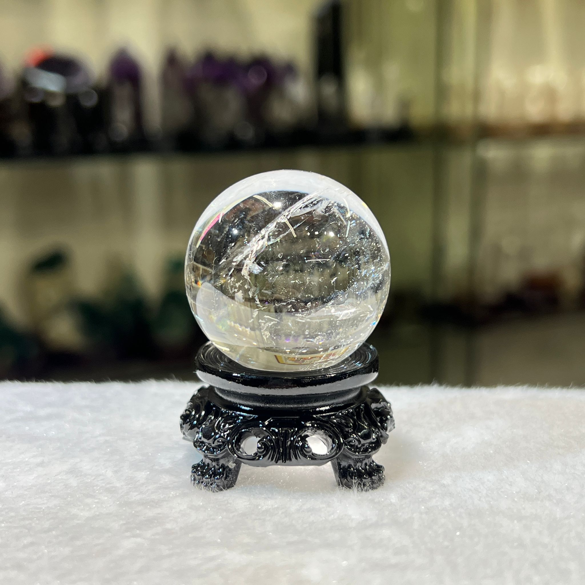 白水晶球 3.6 cm+/- (不連座) #CA0042