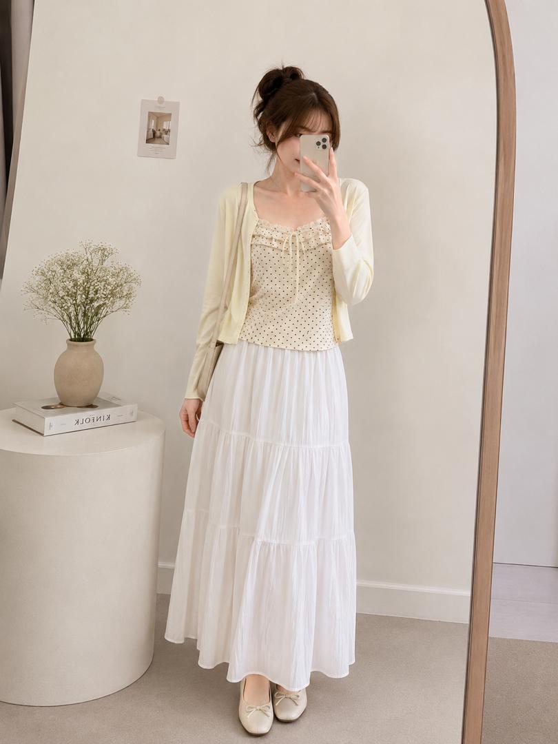 A190041 Knit Cardigan Two Piece Set