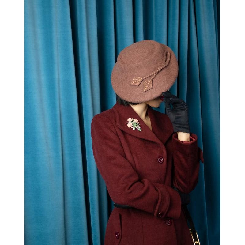 Curated Item: 1940s-Inspired Classic Wool Saucer Hat - Available in Different Colour (LE001)