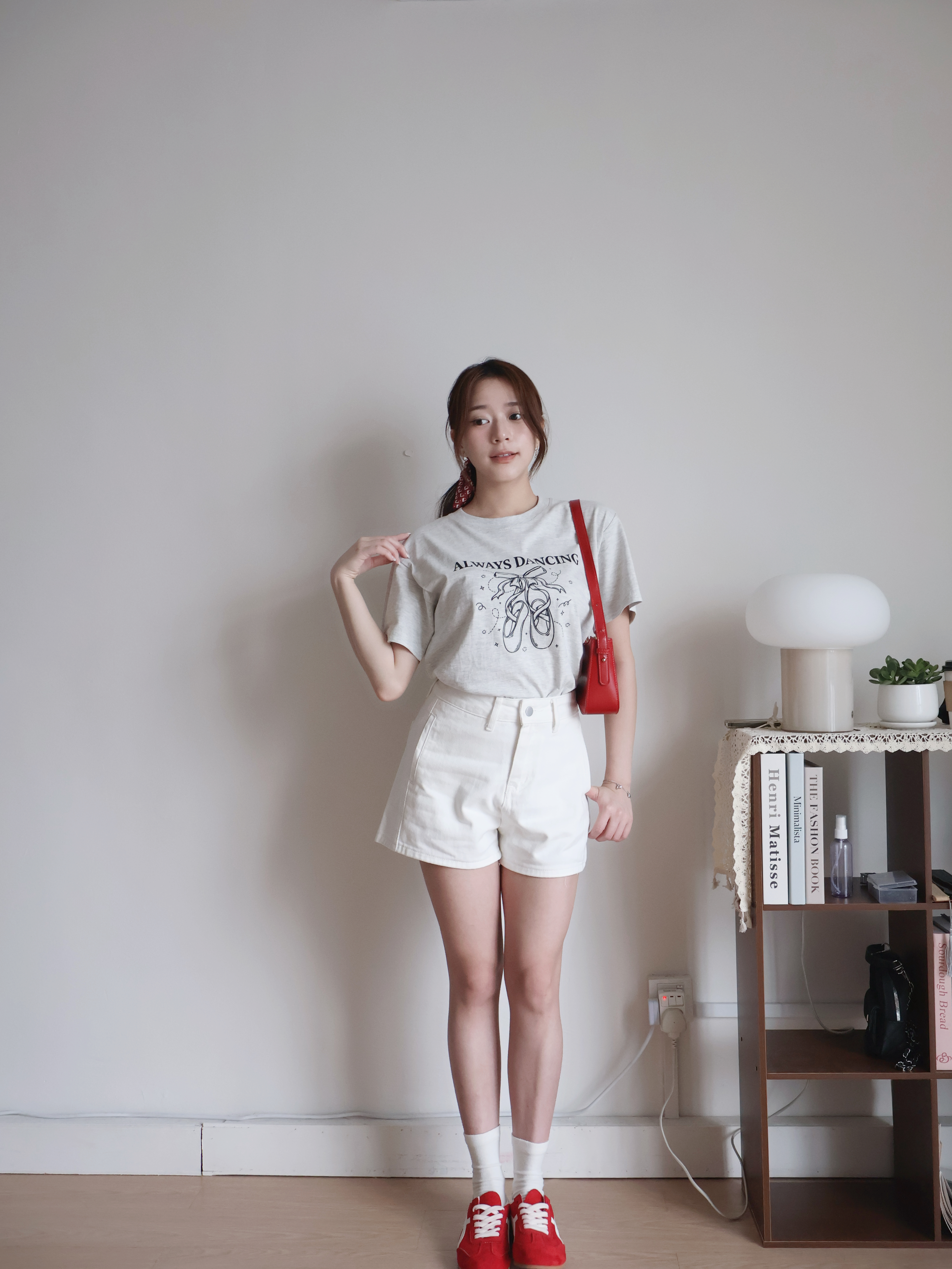 Aster Denim Shorts | White