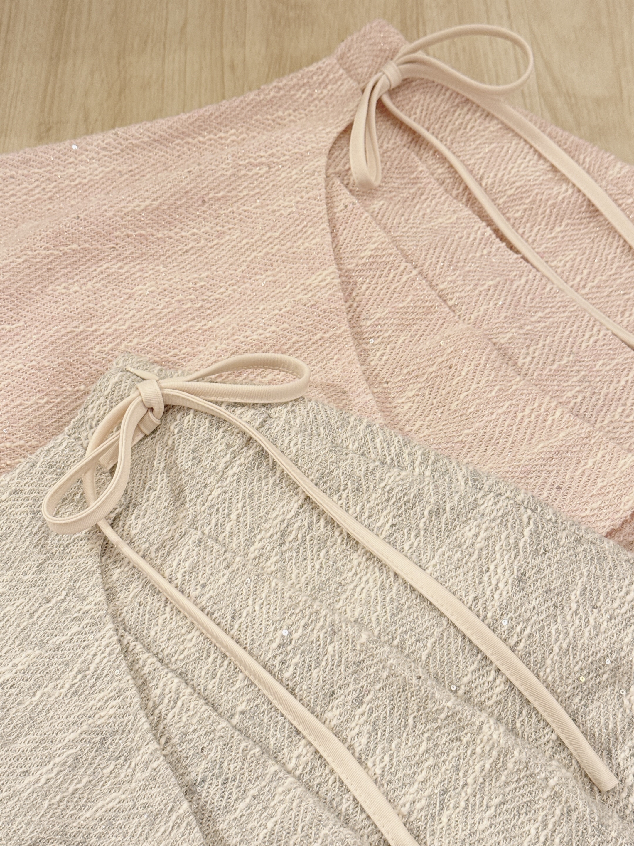 #HANNA-made# The Shimmer Tweed Pleat Pants