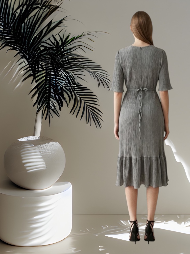 W80030 - Crinkle Serenity Dress