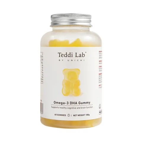 新品 🆕 Unichi 🐻 小熊軟糖 💛 Omega-3 DHA 金桔檸檬味 60粒
