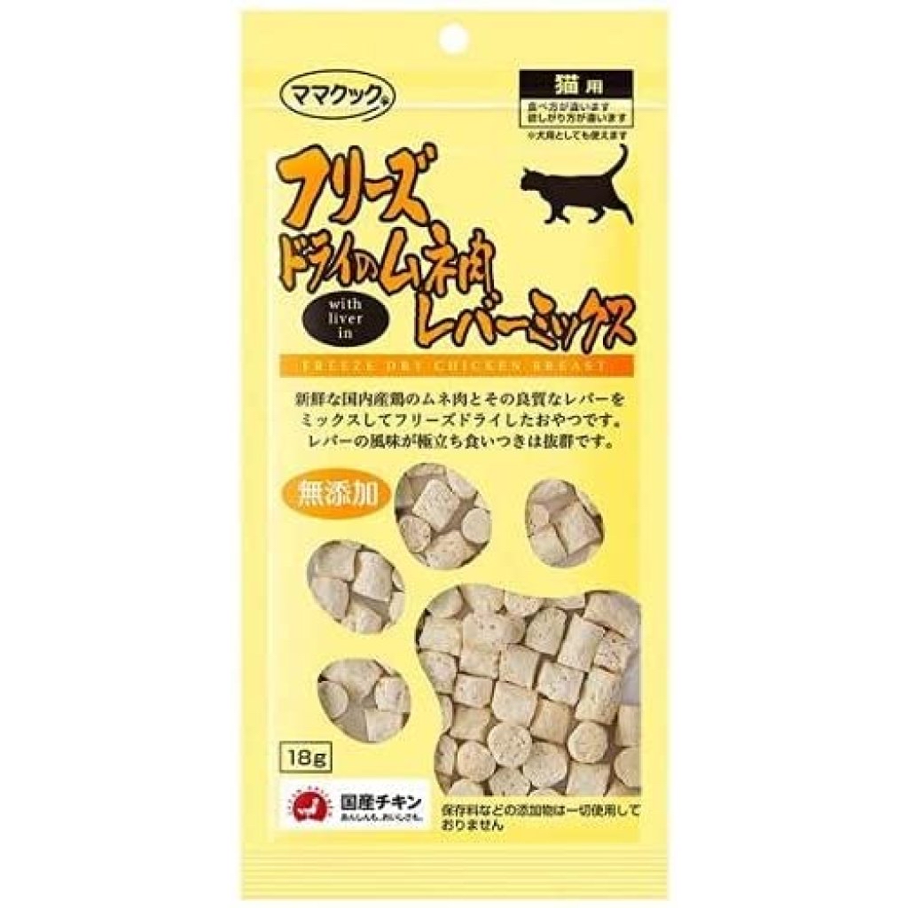 Mamacook 日本貓凍乾小食 雞胸+雞肝 18g