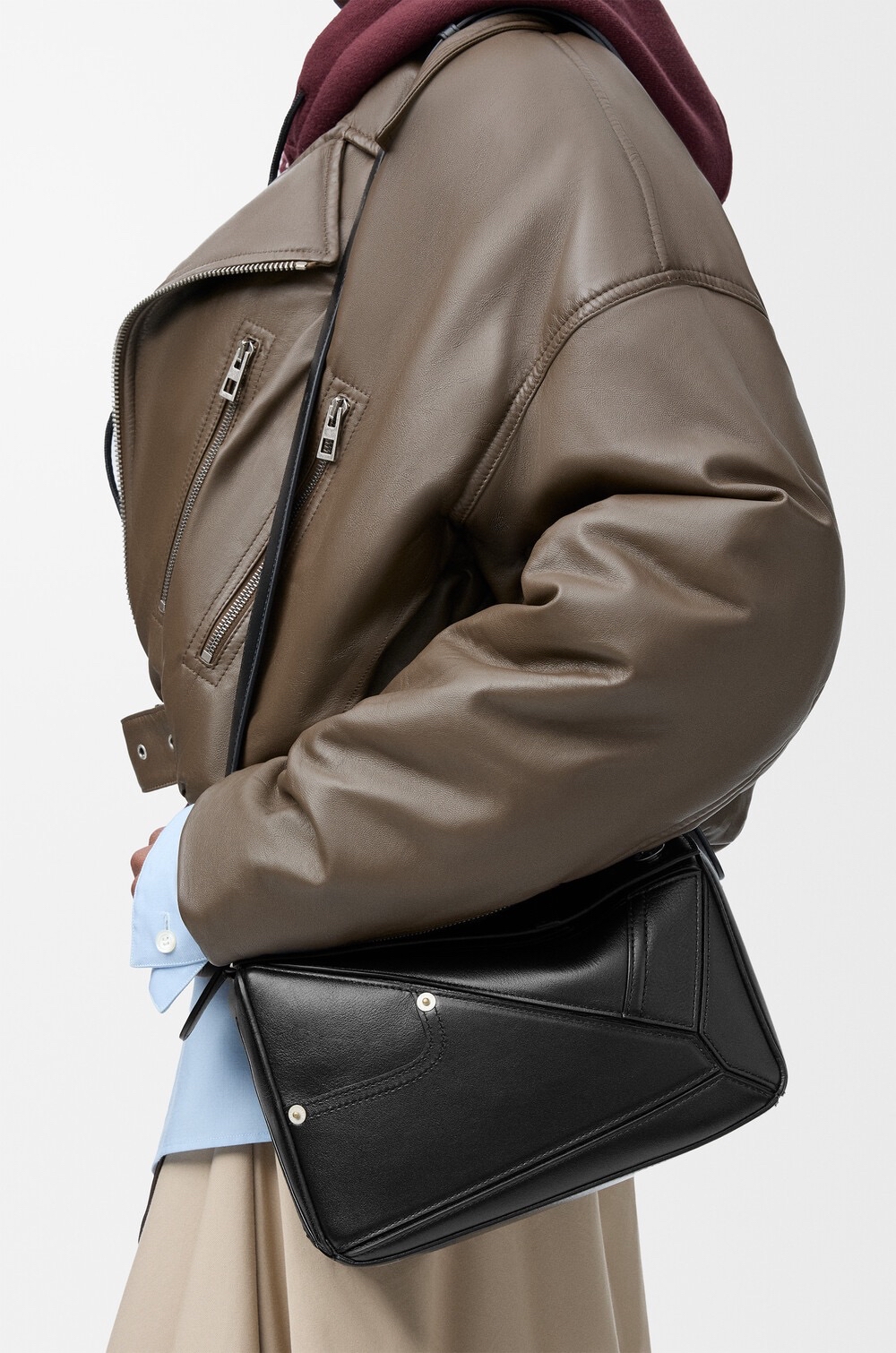 Loewe 女士 Panta 小号 Puzzle 单肩包均码码小号、24cm*10.5cm*16.5cm 