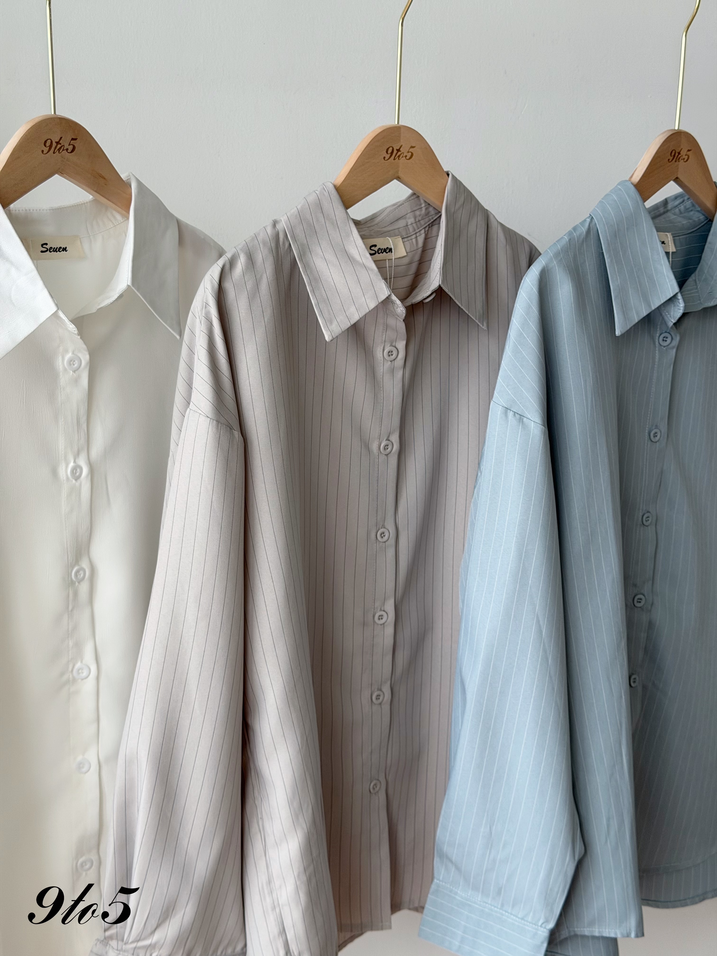 T4537 Long Sleeve Oversized Shirt - 3 Colors 