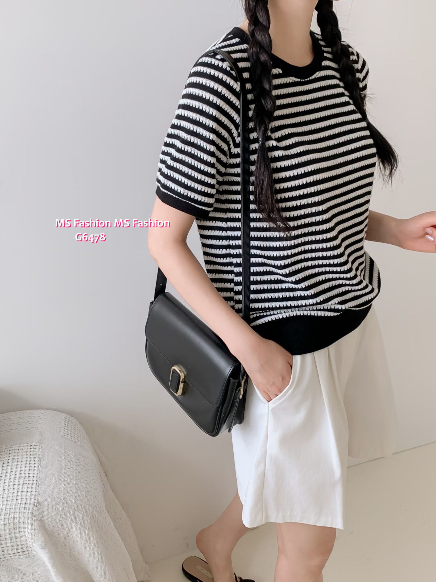 G6478 靚色橫間top