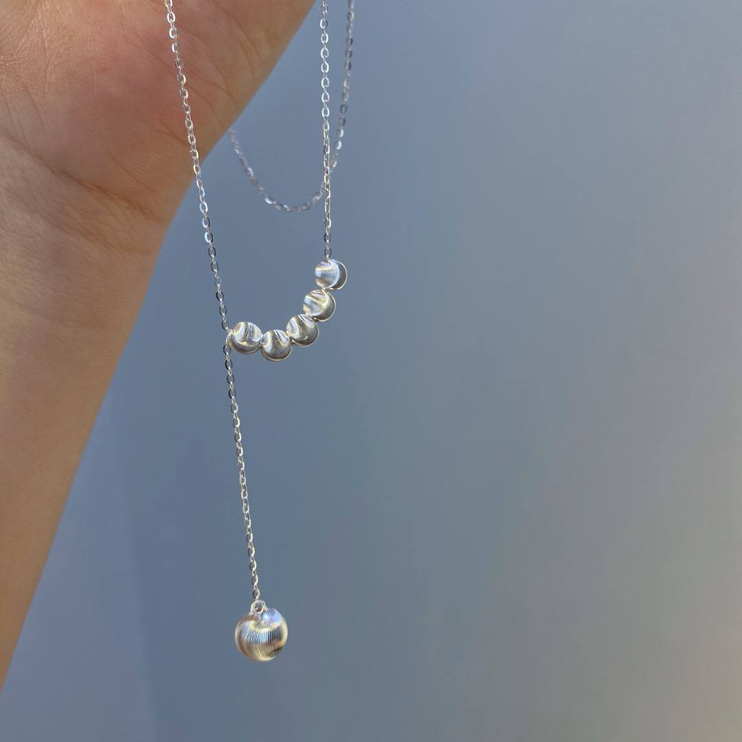 🆕极简银色小圆珠项链 🇨🇳