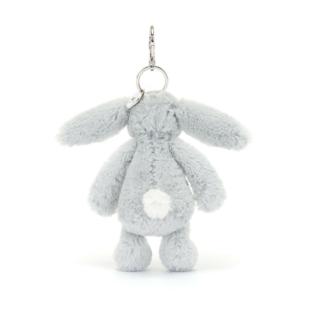 JELLYCAT Bashful Silver Bunny Bag Charm 煙灰藍色兔兔鎖匙扣 (新版)