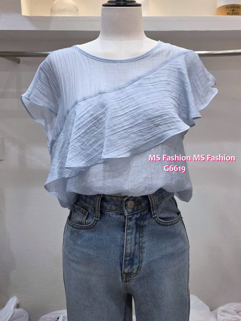 G6619 靚料靚色ruffle top