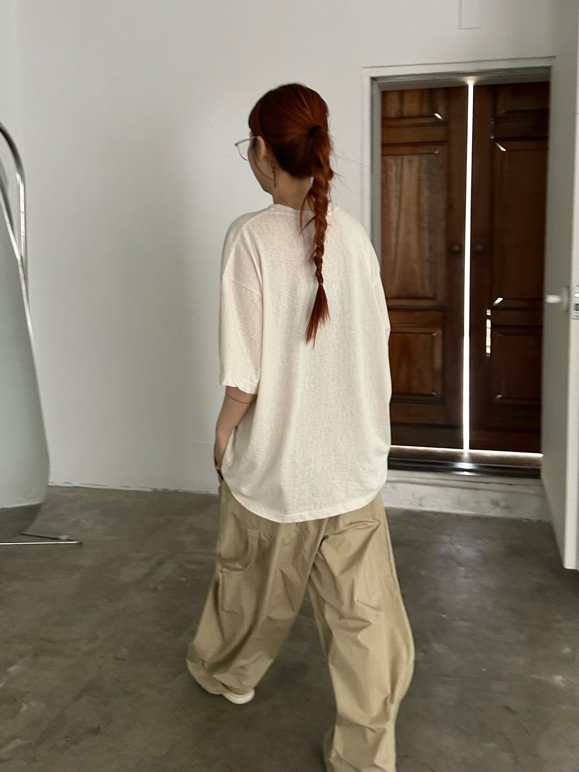 221444 淨色長Tee