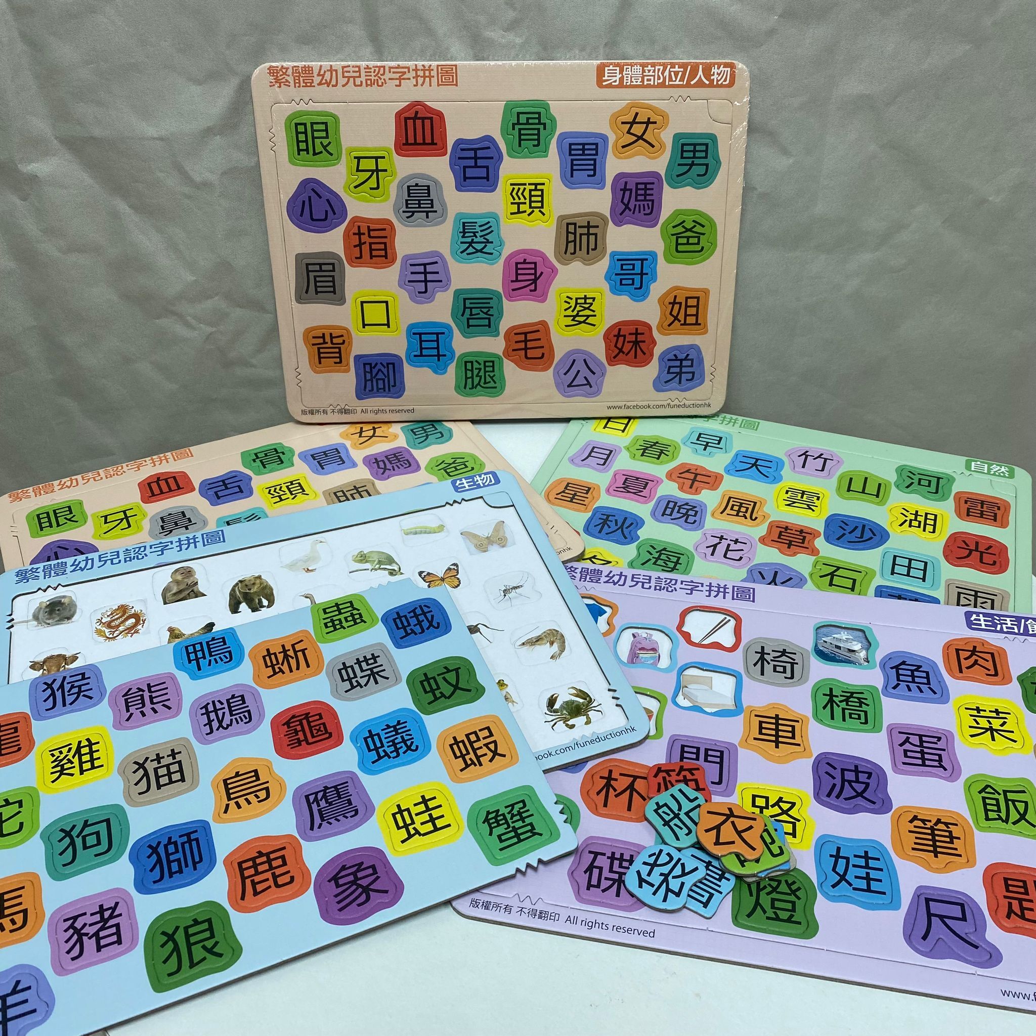 幼兒早教 繁體幼兒認字拼圖 - 1套 現貨