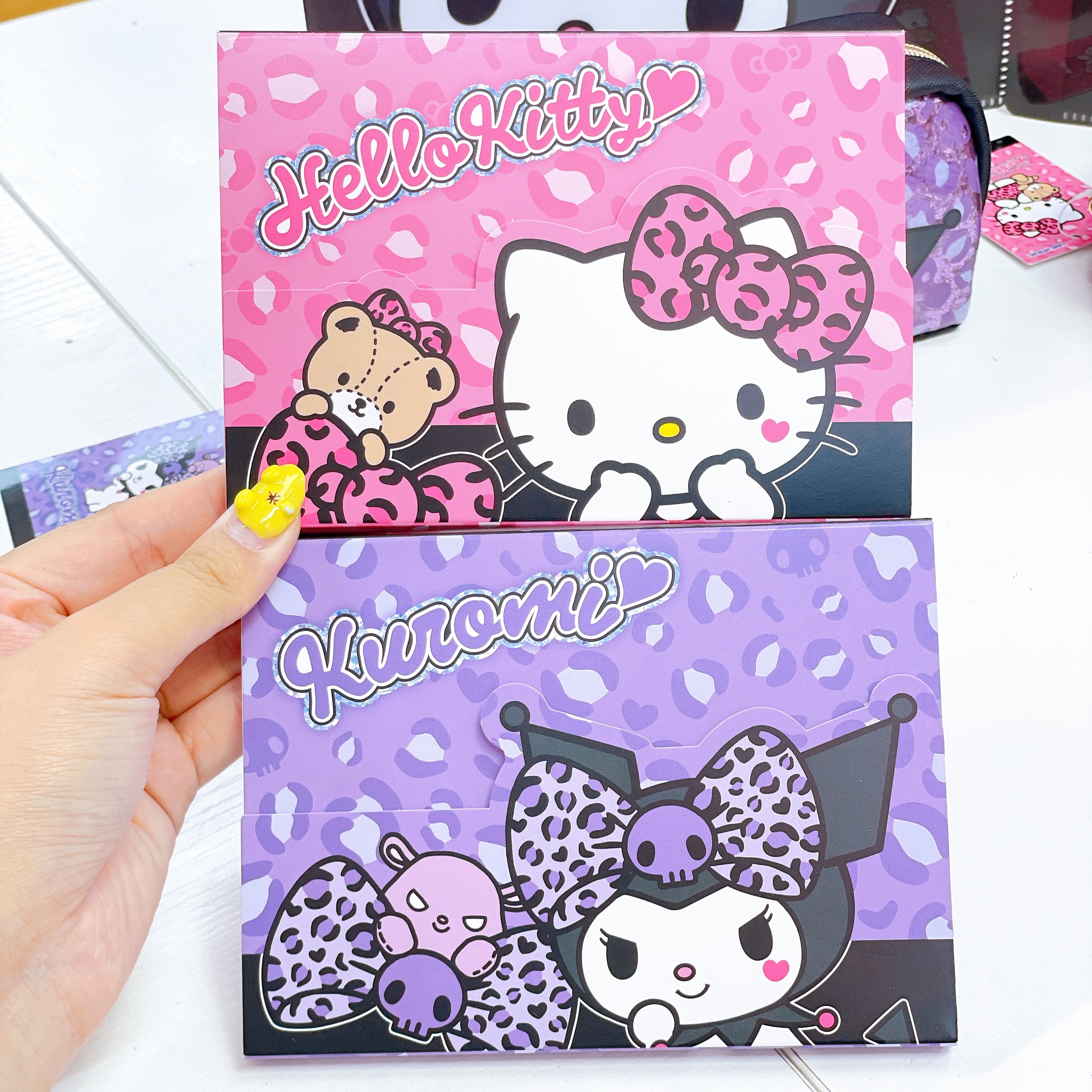 日本直送 Sanrio Hello Kitty Kuromi 豹紋系列文具產品