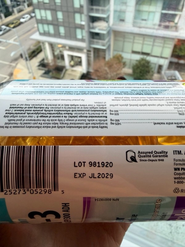 Webber Naturals三倍強效 Omega-3高濃度魚油900mg(200粒）