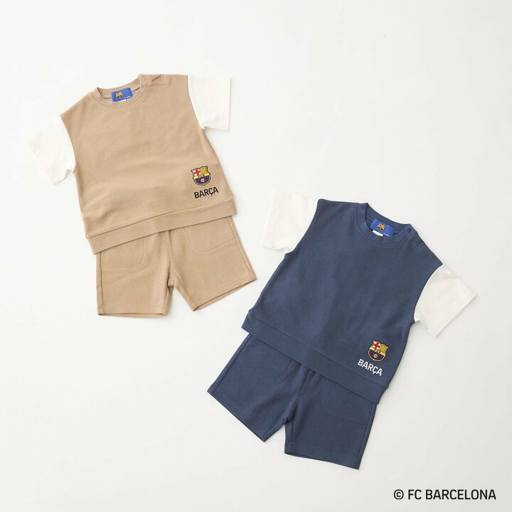 🇯🇵預訂 日本直送🇯🇵Petit Main x 巴塞球隊系列兩色球隊標誌短袖上下套裝