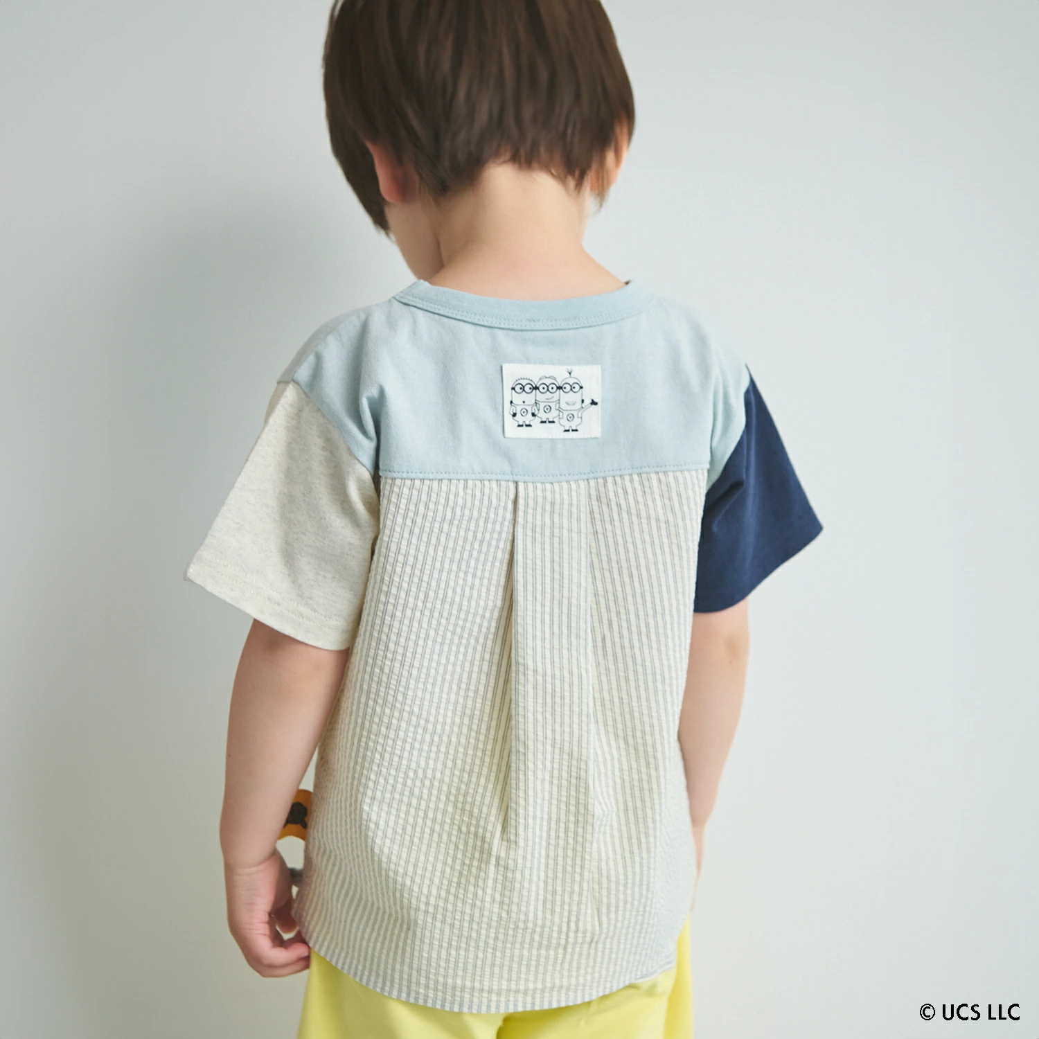 🆕【⭐訂購⭐】🌀🇯🇵 日本直送🌀#Minions 刺繡 布料拼接 短袖Tee [3款選] 🌀 [ELFA-0128]
