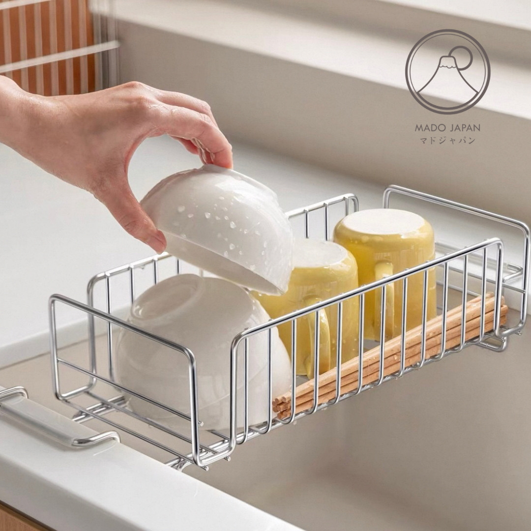 Mado JP窄款304可伸縮不鏽鋼瀝水籃