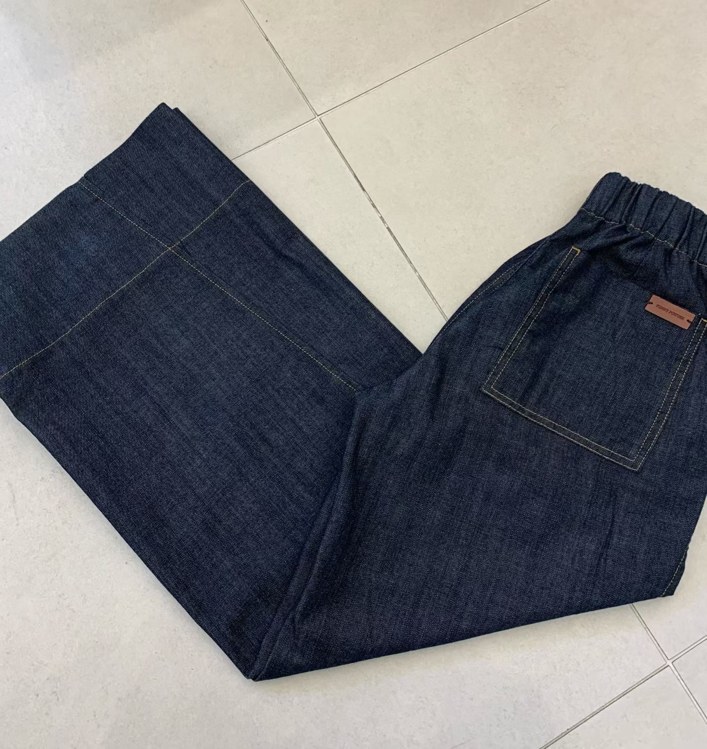 FP17_04 原色牛仔落地闊褲 