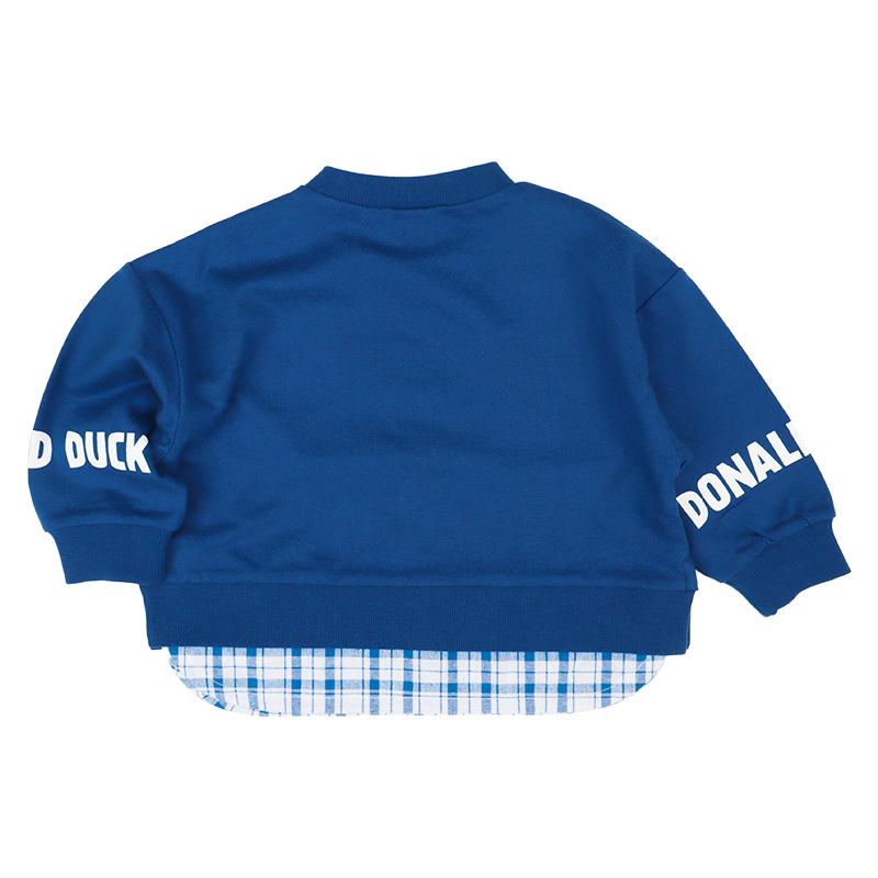 🇯🇵預訂 日本直送🇯🇵唐老鴨印花格紋假兩件毛圈衛衣