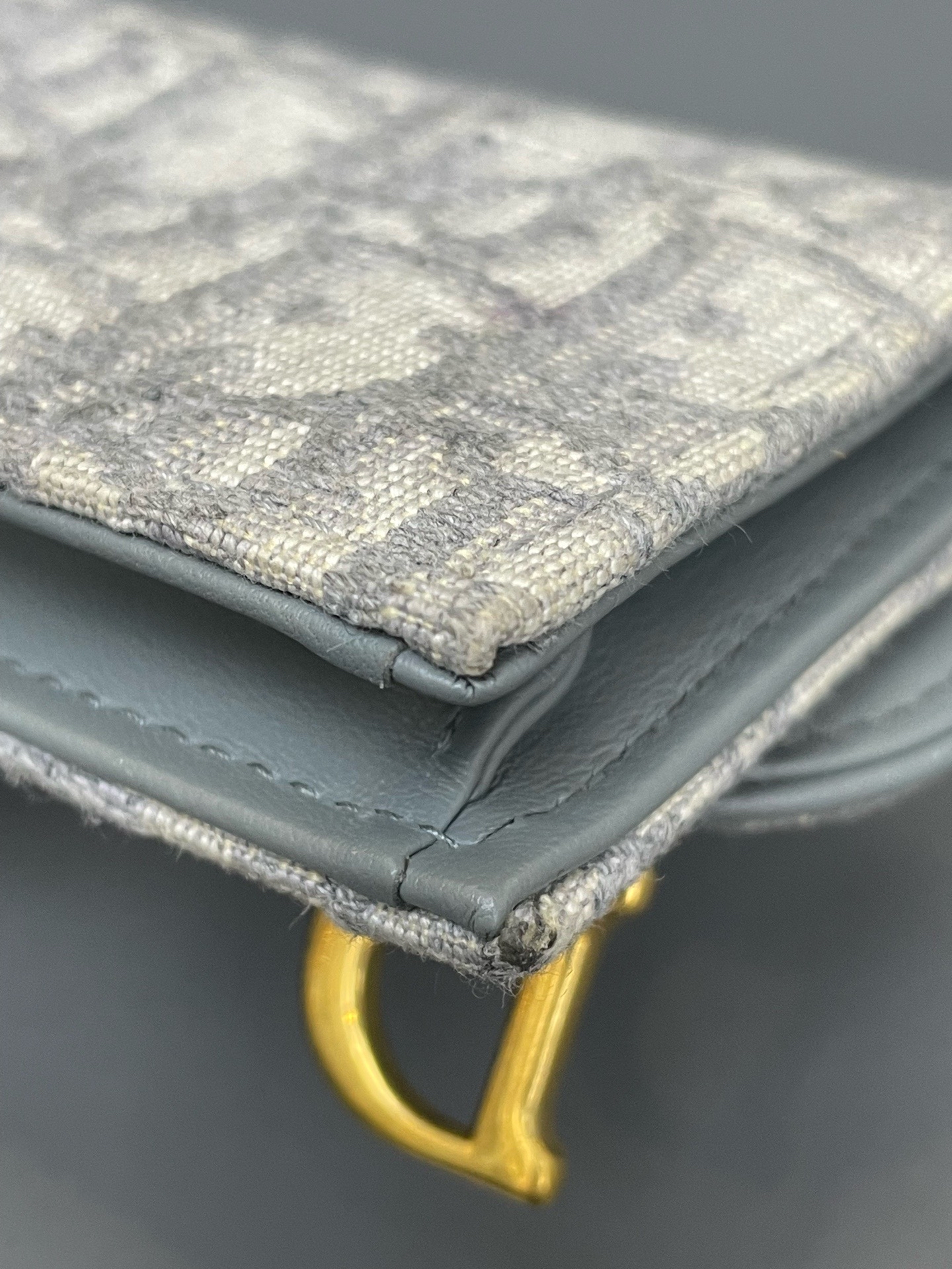 【預訂貨品】Dior經典灰色帆布卡包