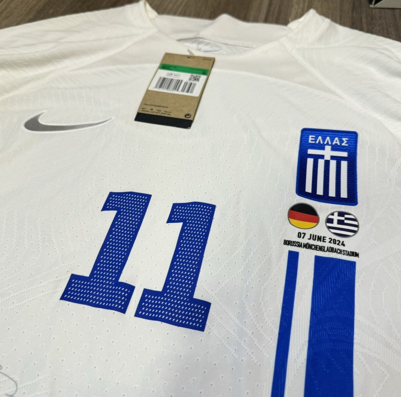 Greece 24/25 player issue home shirt #11 Bakasetas (Bnwt)