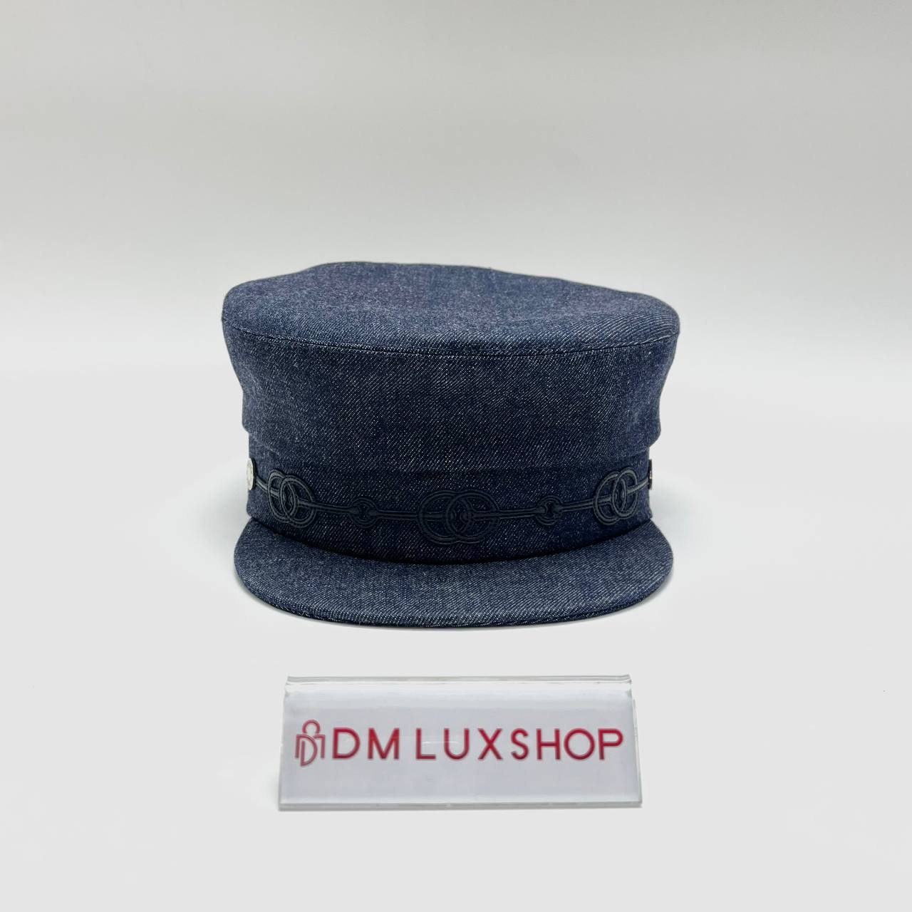 Hermes Blue Denim Cabourg Cricketis Cap
