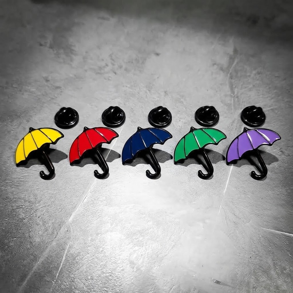 雨傘金屬心口針