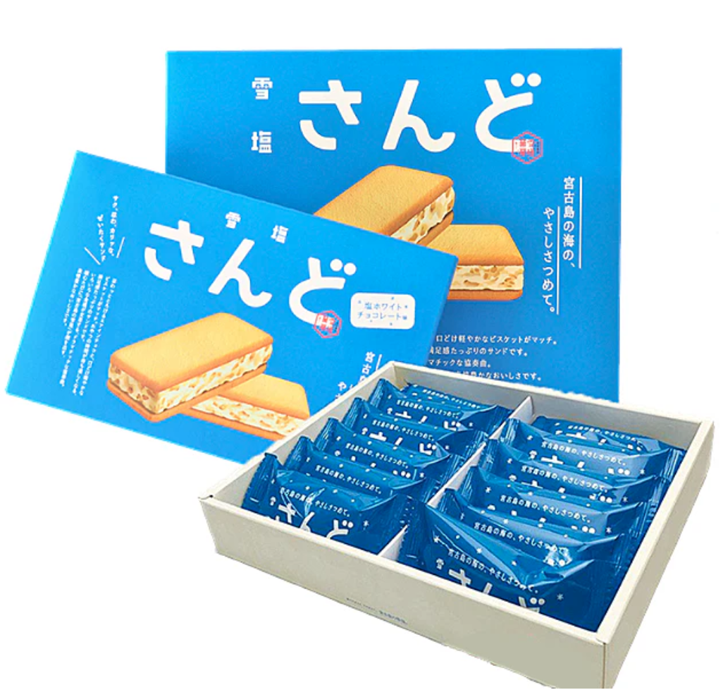 【預訂】日本5月份快閃限定 宮古島雪鹽 白巧克力夾心餅乾