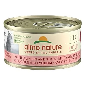 Almo Nature HFC KITTEN Complete 三文魚+吞拿魚 幼貓罐頭 70gx24